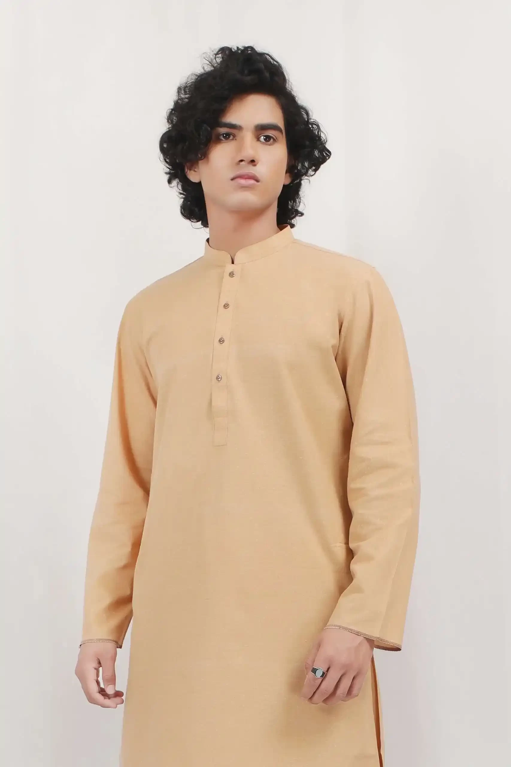 Brown Karandi Kurta Shalwar
